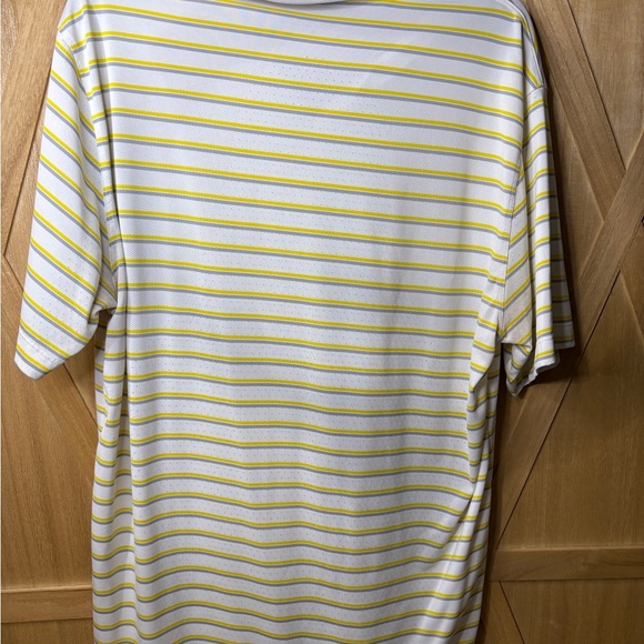 Nike White and Yellow Striped Polo Shirt Robert Trent Jones Golf Trail - Picture 3 of 8